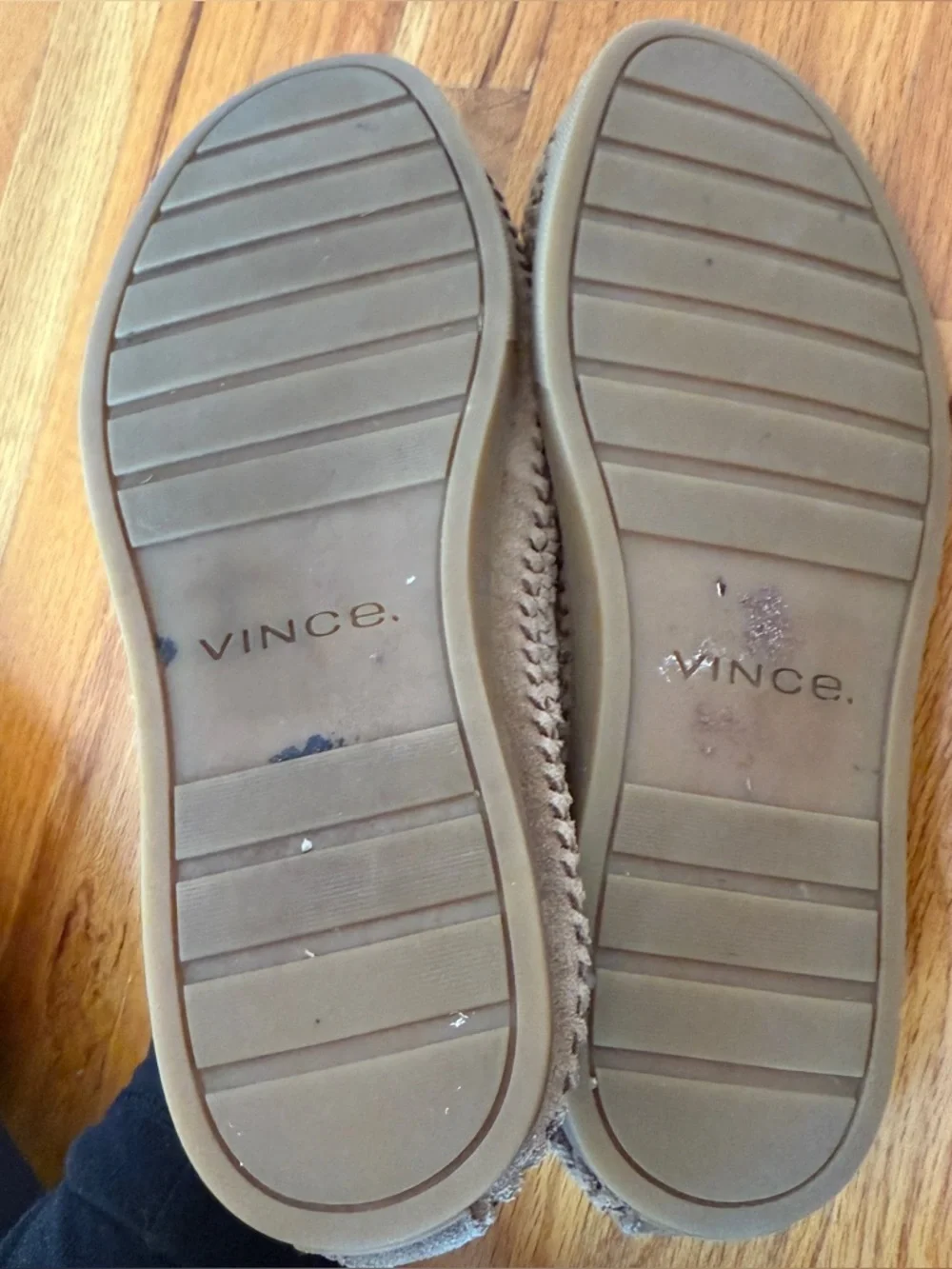 VINCE Men's Beige Suede Sonoma Loafers Size 8.5